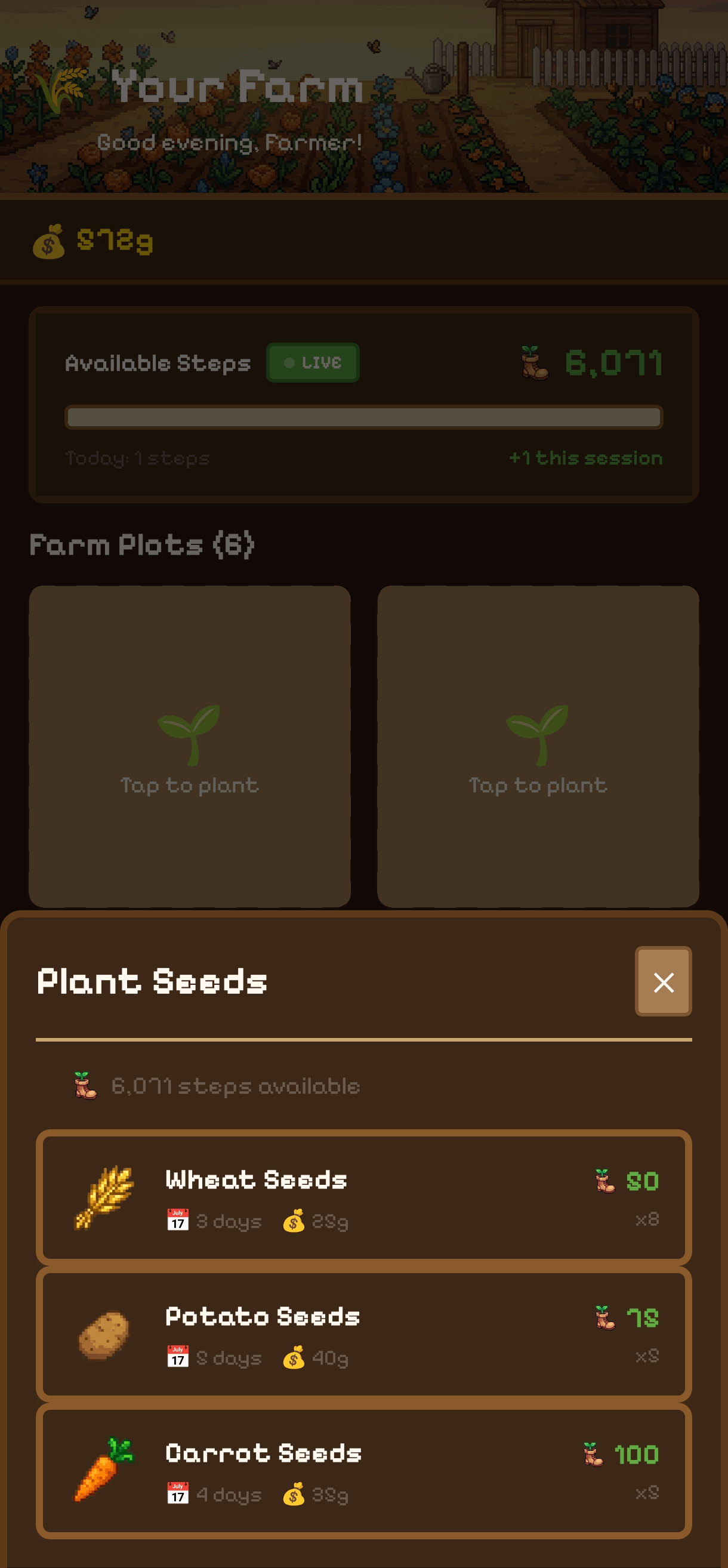 StepHarvest Activities